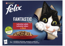 Felix Fantastic kapsičky pro kočky v želé kuřecí, jehněčí, hovězí a králičí 12 x 85 g