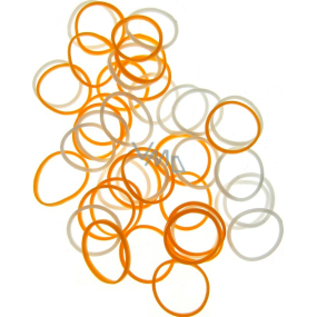 Loom Bands gumičky na pletení náramků Bílá a oranžová 200 kusů