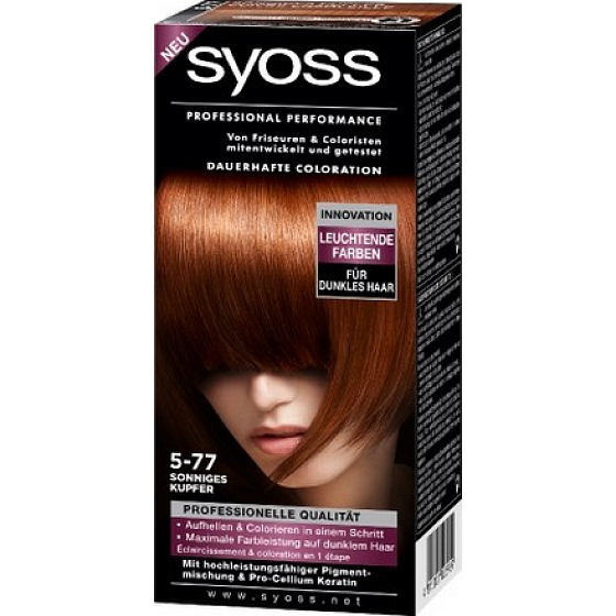 Syoss Professional barva na vlasy 5 - 77 oslňující měděný