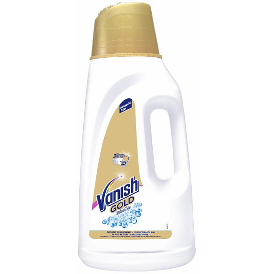 Vanish Gold Oxi Action White tekutý odstraňovač skvrn na bílé prádlo gel 18 dávek 1800 ml
