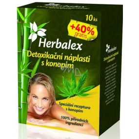 Herbalex Detoxikační náplasti s konopím 14 kusů