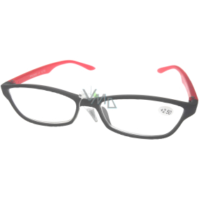 Berkeley Čtecí dioptrické brýle +2,50 plast černé obruby, červené 1 kus ER4133