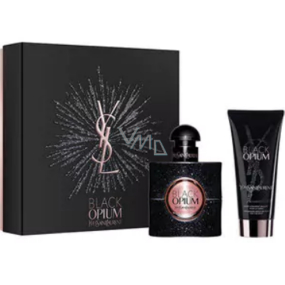 Yves Saint Laurent Opium Black parfémovaná voda pro ženy 30 ml + tělové mléko 50 ml, dárková sada