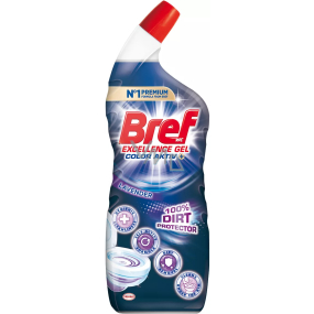 Bref Excellence Gel Color Aktiv Lavender tekutý WC čistič maximální ochrana 700 ml