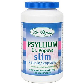 Dr. Popov Psyllium Slim kapsle vláknina pro efektivní a snadné hubnutí doplněk stravy 120 kusů Dr. Popov Psyllium Slim kapsle vláknina pro efektivní a snadné hubnutí doplněk stravy 120 kusů