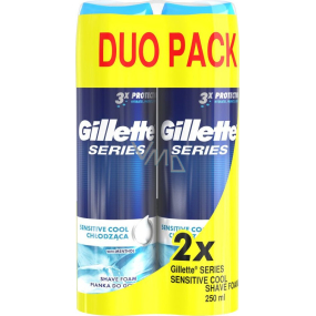 Gillette Series Sensitive Cool pěna na holení pro muže 2 x 250 ml, duopack
