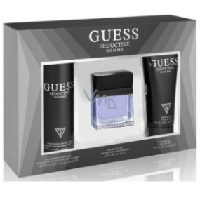 Guess Seductive Homme toaletní voda pro muže 100 ml + sprchový gel 200 ml + deodorant sprej 226 ml, dárková sada