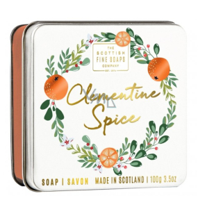 Scottish Fine Soaps Clementine Spice - Clementine koření toaletní mýdlo v plechové dóze 100 g