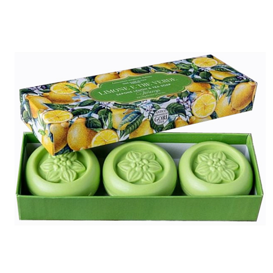 Antico Saponificio Gori Fiorenza Limone e Té Verde ručně vyráběné italské mýdlo 3 x 90 g