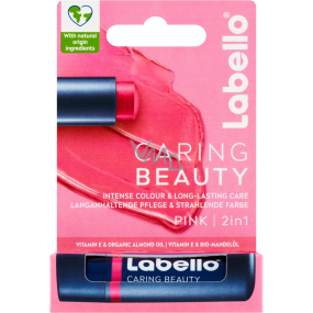 Labello Caring Beauty barevný balzám na rty Pink 4,8 g