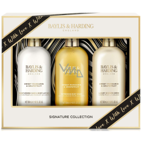 Baylis & Harding Mandarinka a Grapefruit tělové mléko 300 ml + sprchový krém 300 ml + sprchový gel 300 ml, kosmetická sada pro ženy
