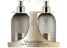 Vivian Gray Ylang a Vanilka luxusní tekuté mýdlo s dávkovačem 300 ml + luxusní mléko na ruce s dávkovačem 300 ml, kosmetická sada