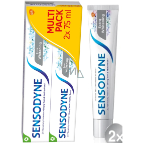 Sensodyne Extra Whitening zubní pasta s šetrně bělicím účinkem 2 x 75 ml, duopack