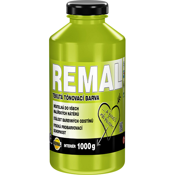 REMAL tónovací barva, 0500 žlutozelená, 1 kg