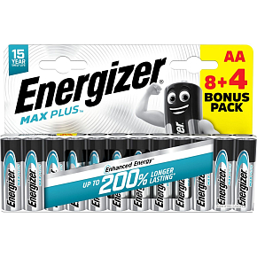 Energizer Baterie Max Plus AA tužková baterie, 8+4 ks Energizer Baterie Max Plus AA tužková baterie, 8+4 ks