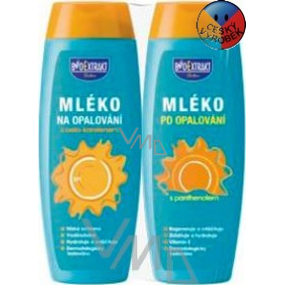 BioExtrakt SPF6 Opalovací mléko 250 ml + tělové mléko 250 ml, kosmetická sada