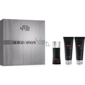 Giorgio Armani Code Sport Men 50 ml toaletní voda + sprchový gel 75 ml + balzám po holení 75 ml, dárková sada