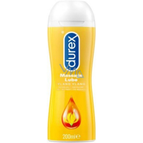 Durex 2v1 Massage Lube Ylang Ylang intimní masážní a lubrikační gel 200 ml