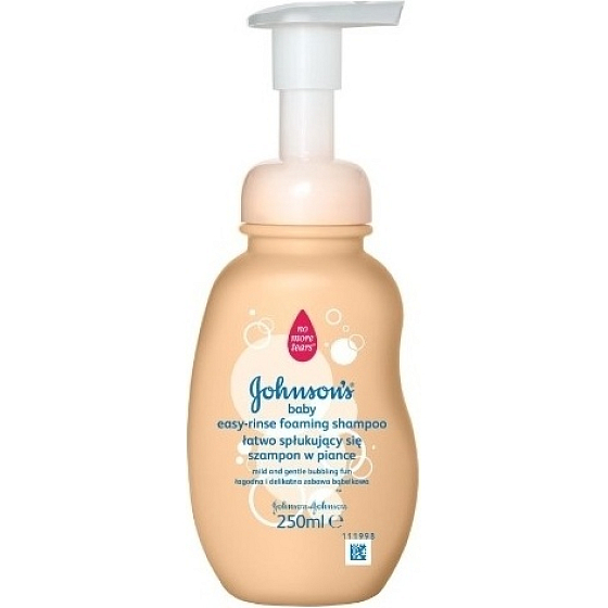 Johnsons Baby Easy Rinse snadno smývatelný pěnový šampon pro děti 250 ml