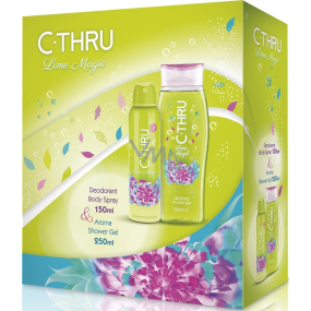 C-Thru Lime Magic deodorant sprej pro ženy 50 ml + sprchový gel 250 ml, kosmetická sada