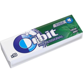 Wrigleys Orbit Professional Fresh Mint žvýkačky bez cukru dražé 10 kusů 14 g