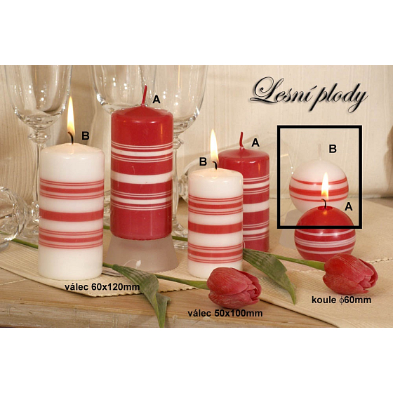 Lima Fresh Line Lesní plody vonná svíčka bílá koule průměr 60 mm 1 kus