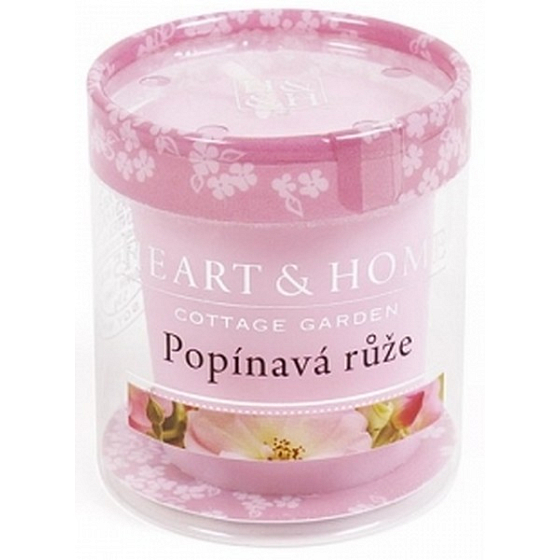 Heart & Home Popínavá růže Sojová vonná svíčka bez obalu hoří až 15 hodin 53 g