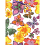 Ditipo Dárková papírová taška 26,4 x 13,7 x 32,4 cm bílá, motýli, květy