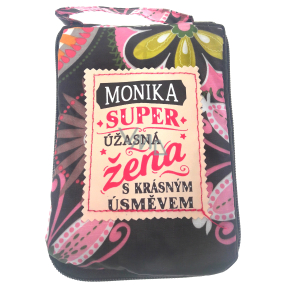 Albi Skládací taška na zip do kabelky se jménem Monika 42 x 41 x 11 cm