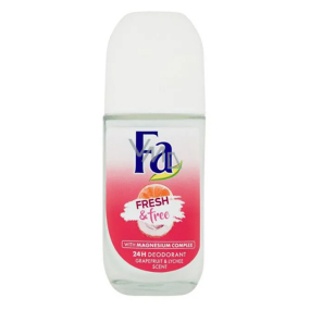 Fa Fresh & Free Grapefruit & Lychee 24h kuličkový deodorant roll-on pro ženy 50 ml