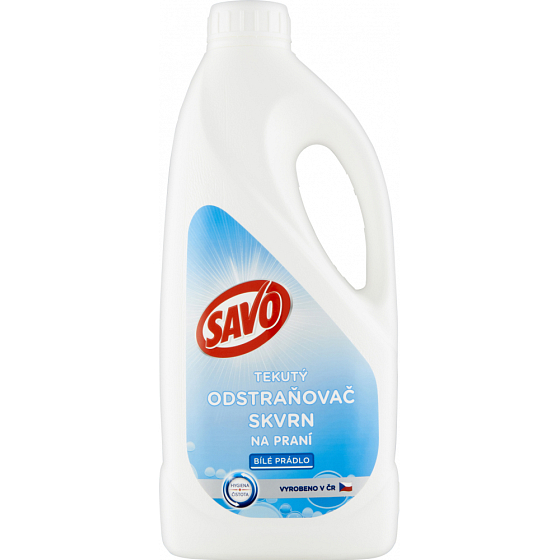 Savo Tekutý odstraňovač skvrn na prádlo bílý 900 ml