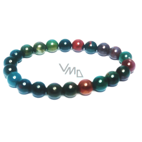 Heliotrop / Bloodstone náramek elastický přírodní kámen, kulička 8 mm / 16 -17 cm, vynikající čistič krve