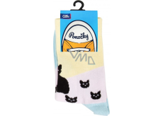 Albi Barevné ponožky univerzální velikost Kočky 1 pár