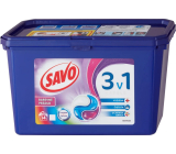 Savo Bez chloru Color 3v1 gelové kapsle na praní barevného prádla 14 kusů 378 g