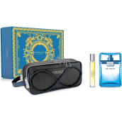 Versace Eau Fraiche Man toaletní voda 100 ml + toaletní voda miniatura 10 ml + kosmetická taška, dárková sada pro muže