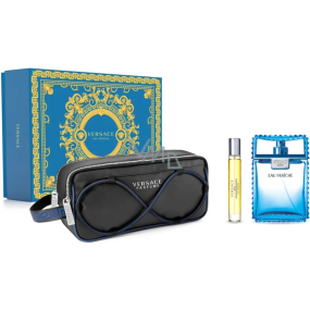 Versace Eau Fraiche Man toaletní voda 100 ml + toaletní voda miniatura 10 ml + kosmetická taška, dárková sada pro muže