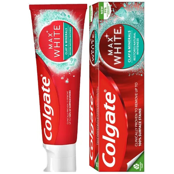 Colgate MaxWhite Cly & Minerals zubní pasta 75 ml