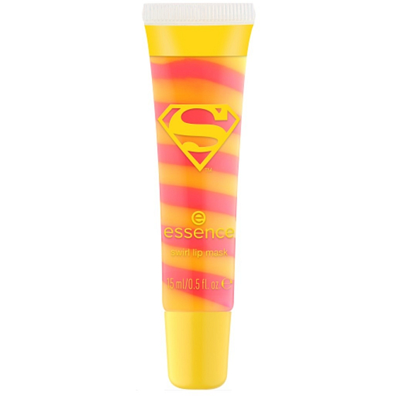 Essence Superman Swirl maska na rty, 15 ml, s výživnou texturou, která hydratuje a regeneruje rty pro jemný a hladký vzhled