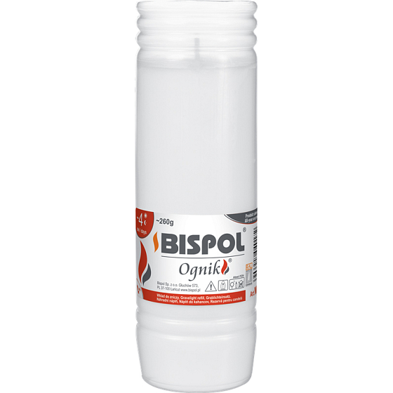 Bispol Ognik litá hřbitovní svíčka, náplň, 260 g