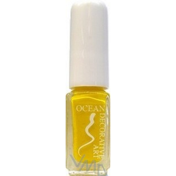 Ocean Decorative Art zdobící lak na nehty odstín 19 žlutý 5 ml