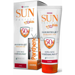 SunProtect Swiss Kids SPF50+ voděodolný ochranný krém na opalování 250 ml + Panthenol Premium 10% po opalování 50 ml