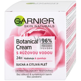 Garnier Skin Naturals Botanical Cream s růžovou vodou pleťový krém pro suchou a citlivou pleť 50 ml