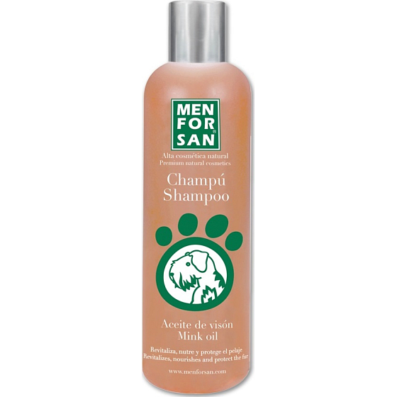MenForSan Norkový olej přírodní ochranný šampon pro psy 300 ml