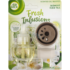 Air Wick Fresh Infusions Jasmine Iced Tea - Vůně jasmínového ledového čaje elektrický osvěžovač vzduchu komplet 19 ml