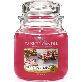 Yankee Candle Frosty Gingerbread - Perník s polevou vonná svíčka Classic střední sklo 411 g