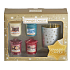 Yankee Candle Vonná svíčka votivní 49 g x 4 kusy + svícen Vánoční dárková sada