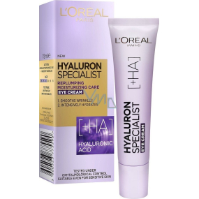 Loreal Paris Hyaluron Specialist vyplňující hydratační oční krém pro všechny typy pleti 15 ml