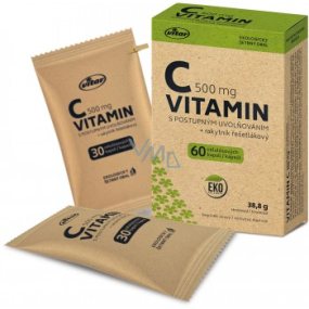 Vitar EKO Vitamin C s postupným uvolňováním 500 mg + rakytník doplněk stravy pro podporu imunitního systému 60 kapslí