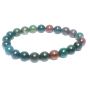 Heliotrop / Bloodstone náramek elastický přírodní kámen, kulička 8 mm / 16 -17 cm, vynikající čistič krve