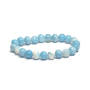 Larimar náramek elastický přírodní kámen, kulička 8 mm / 16 - 17 cm, kámen bájné Atlantidy